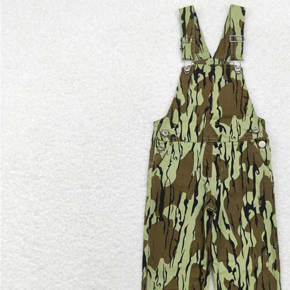 4.30 P0534 RTS NO MOQ Bottomland camo hunting denim kids boy overalls