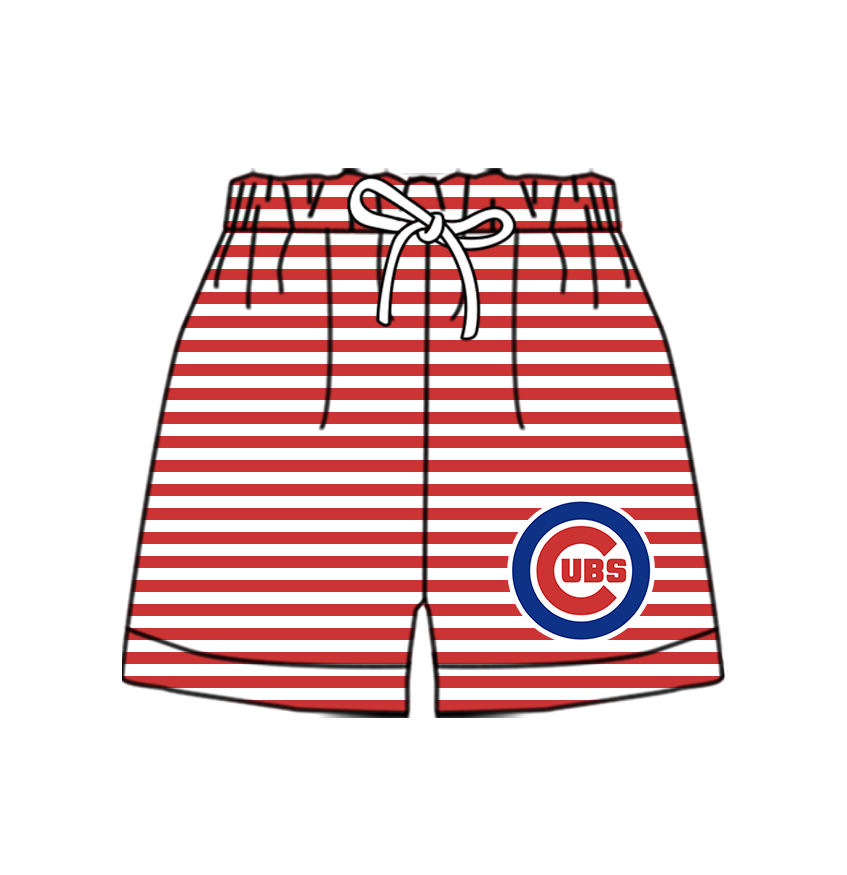 CUSTOM MOQ 5 Cute Comfortable Clothing For Kids Baby Kids Summer Red UBS Bottom Team Shorts