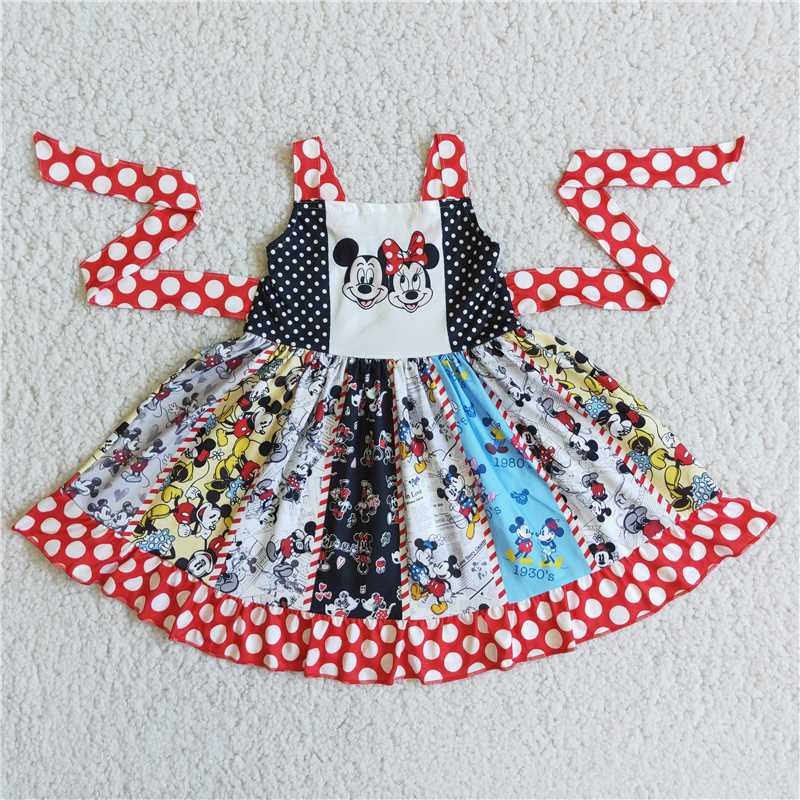 C1-16 baby girls mouse twirl dresses