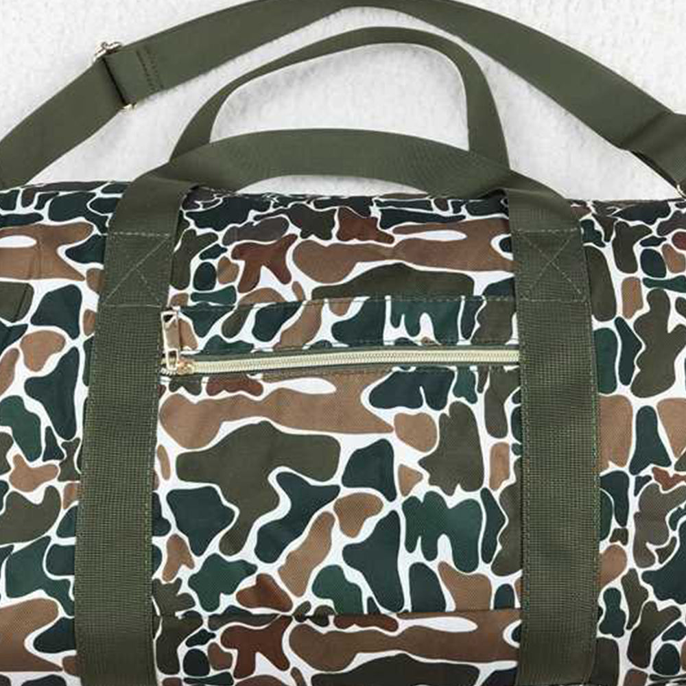 BA0264Brown Camouflage Duffel Bag Outdoor Sports Travel Weekender Bag with Shoulder Strap Military Tactical Waterproof Luggage