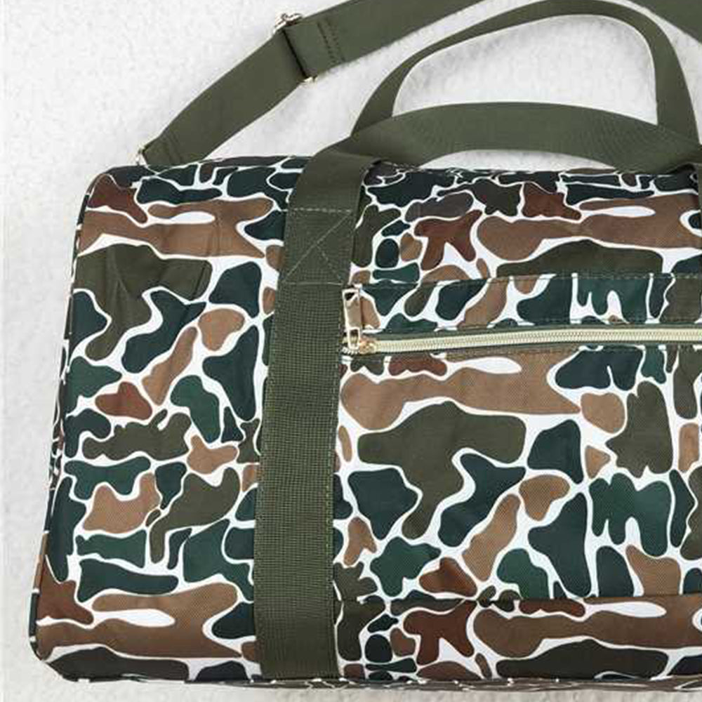 BA0264Brown Camouflage Duffel Bag Outdoor Sports Travel Weekender Bag with Shoulder Strap Military Tactical Waterproof Luggage