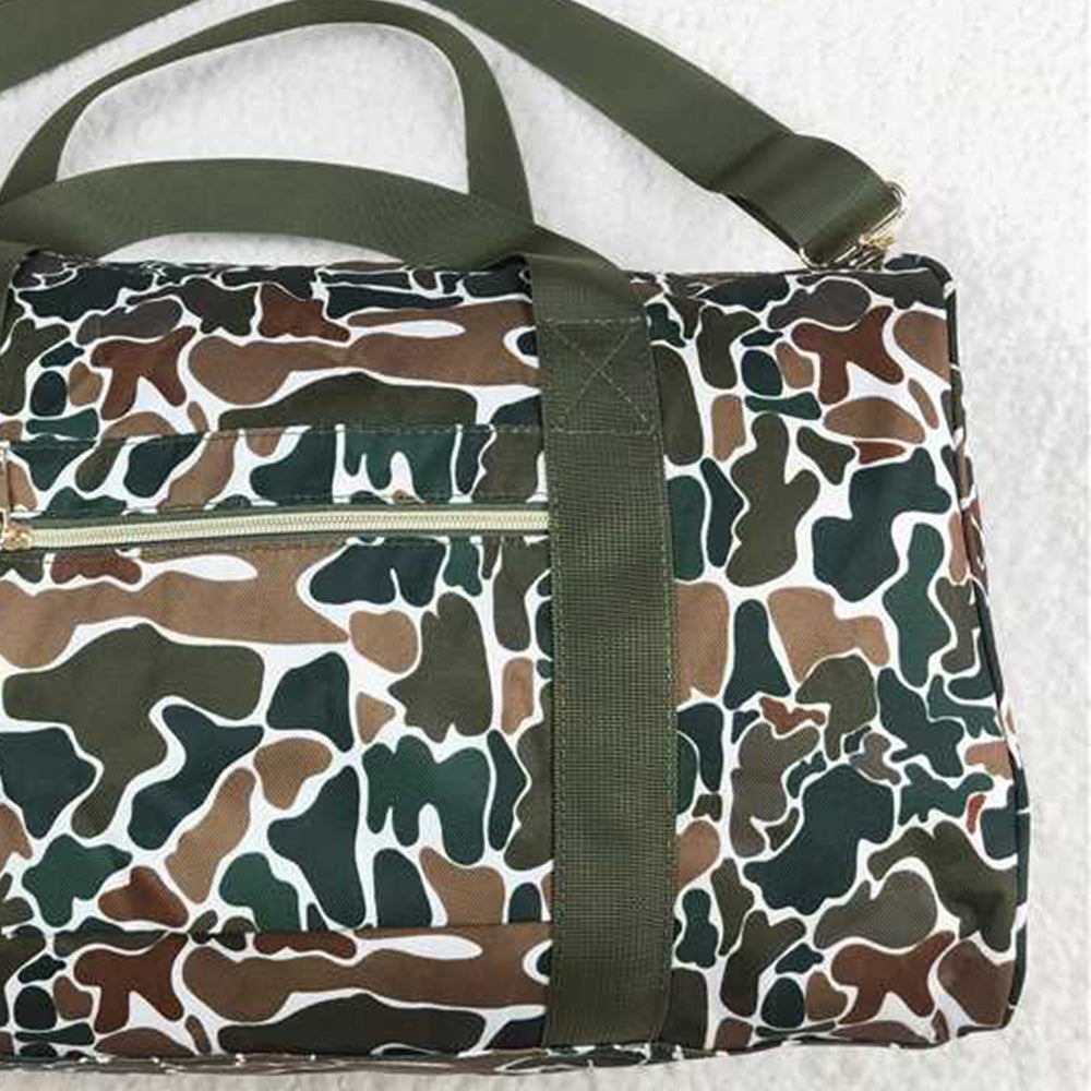 BA0264Brown Camouflage Duffel Bag Outdoor Sports Travel Weekender Bag with Shoulder Strap Military Tactical Waterproof Luggage