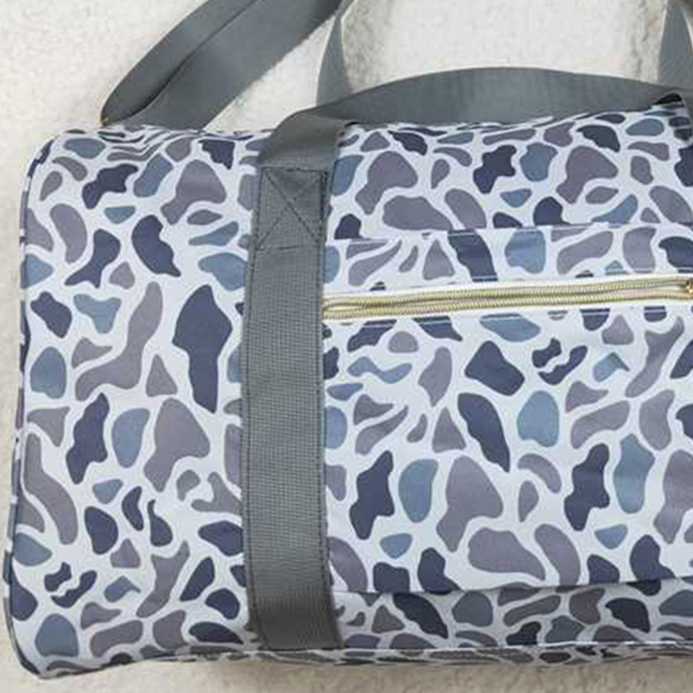 BA0262Grey Camouflage Duffel Bag Outdoor Sports Travel Weekender Bag Men's Casual Fashion Luggage