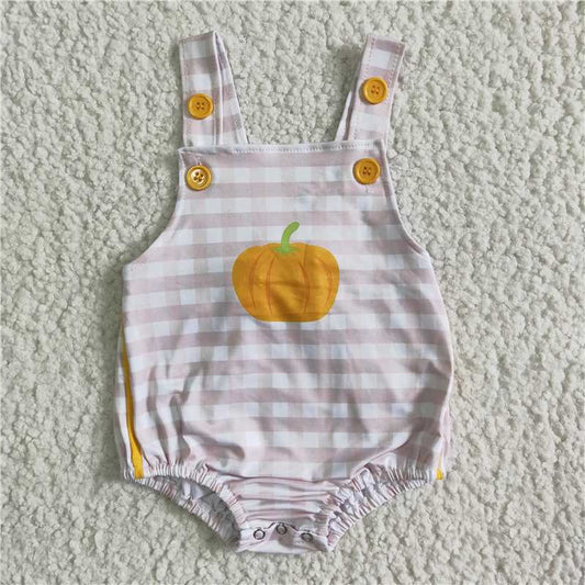 A7-17-1 Boys pumpkin rompers