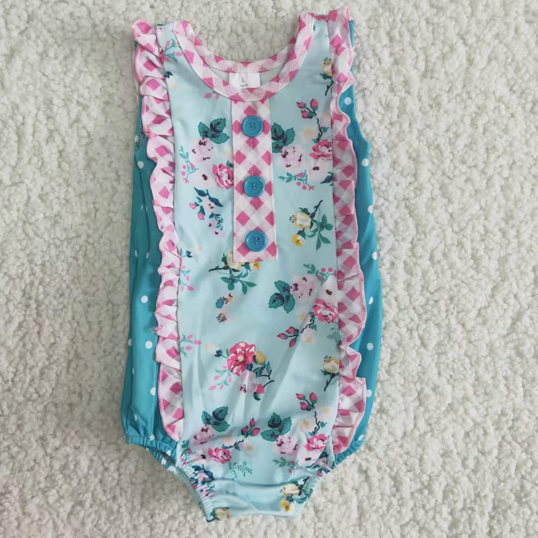 B6-4 Floral one piece Swimsuits