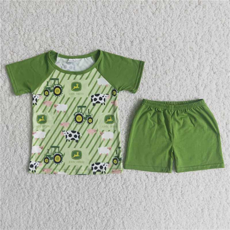 C13-17 Sales New RTS No Moq Promotion Green farm boy soft set