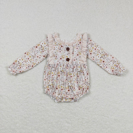 USA Shop (in stock)LR0769Floral Plaid Lace Long-Sleeved Bodysuit