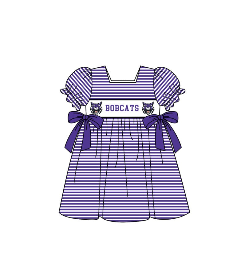 CUSTOM MOQ 5 Sibling Boys Baby Girls Purple Color Stripe Top Ruffles Shorts Clothes Set Knee Length Dress Rompers
