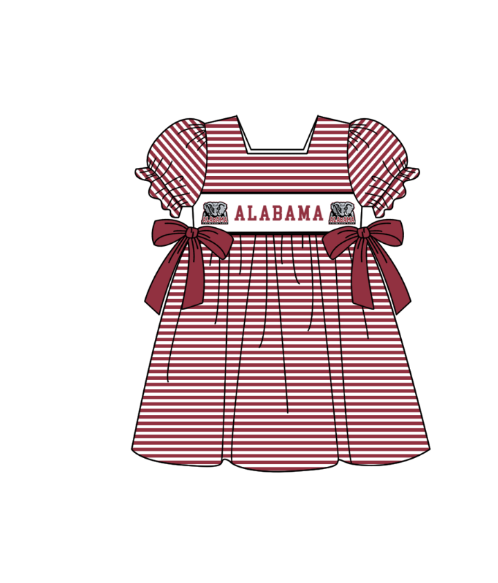 CUSTOM MOQ 5 Sibling Baby Kids Red Stripe Top Ruffles Shorts Clothes Set Knee Length Dress Rompers