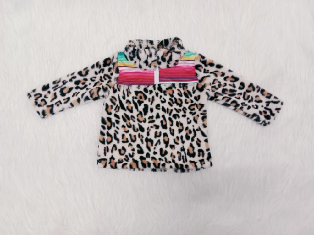 6 A2-11 Girl Leopard Fur Pullover