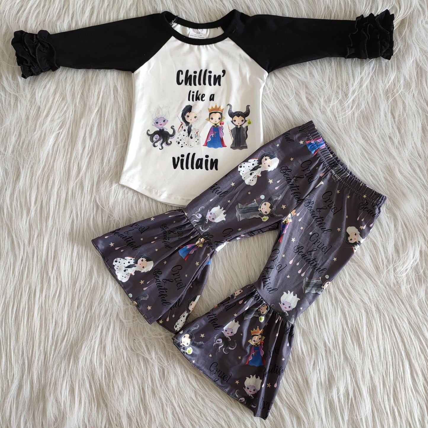 6 A28-27Black long sleeves witches girls Halloween outfits