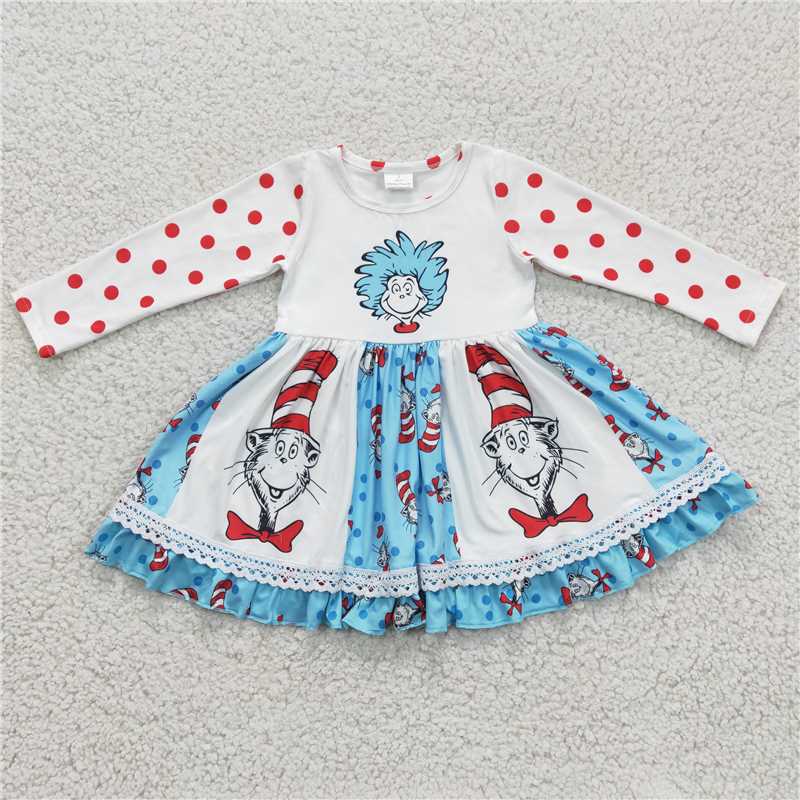 6 A9-18 Reading long sleeve white twirl dresses