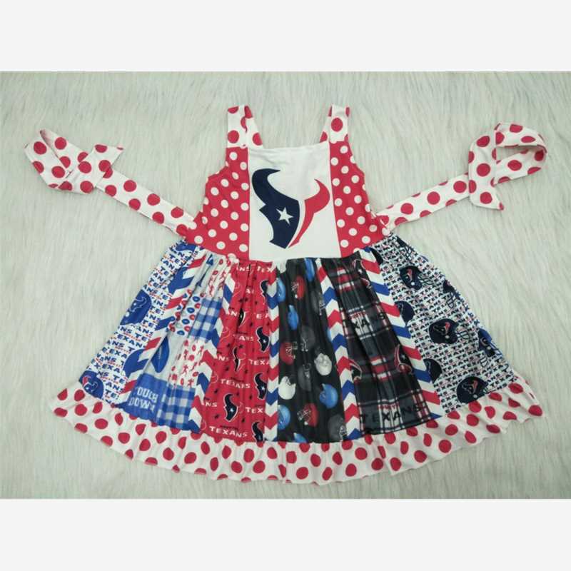 A11-23 Girl sleeveless panel twirl team dress