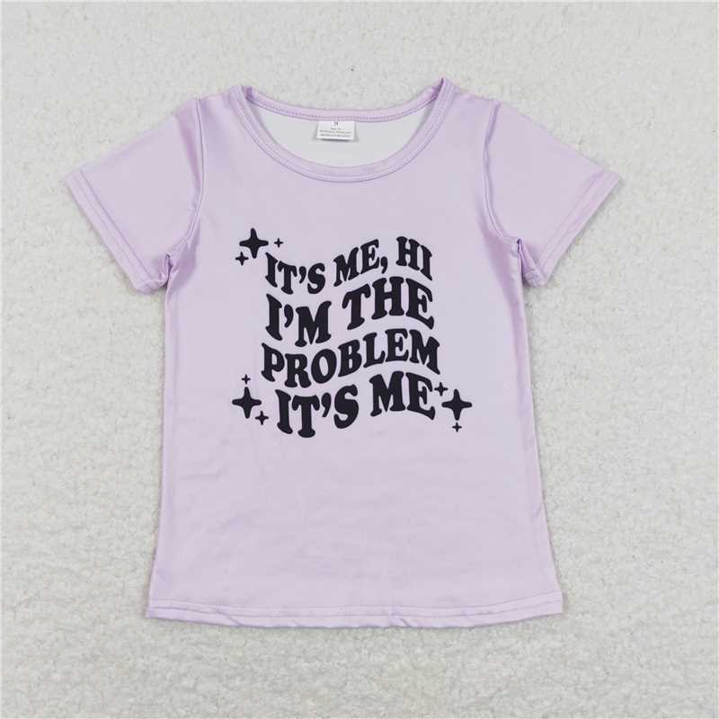 GT0432 Short sleeves problem kids girls summer shirt