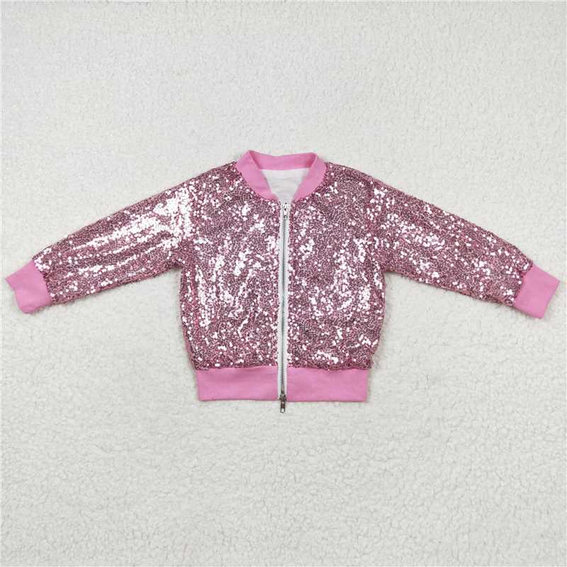 GT0541 Baby Girls Concert Wear Singer Sparkle Sequin Cardigan Jackets