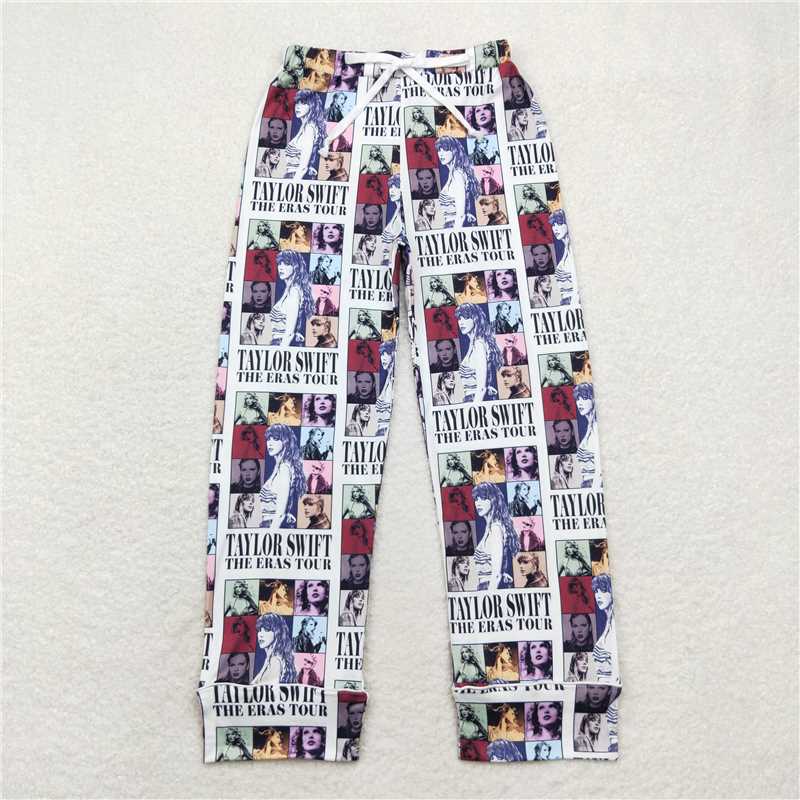 P0560 Adult Women Singer Tour Black Bottom Pants Pajamas
