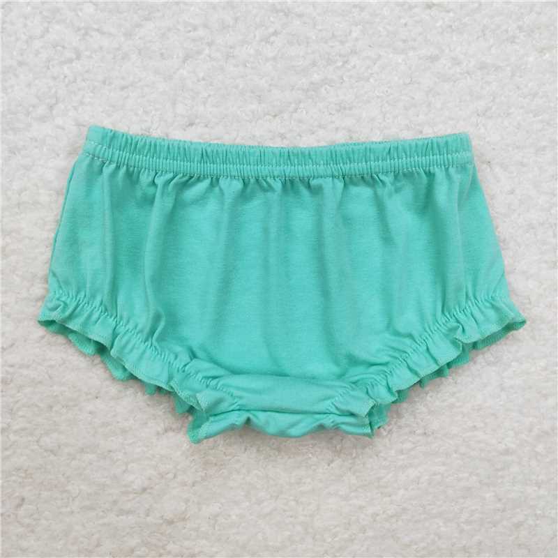 SS0366 Mint cotton baby girls bummies