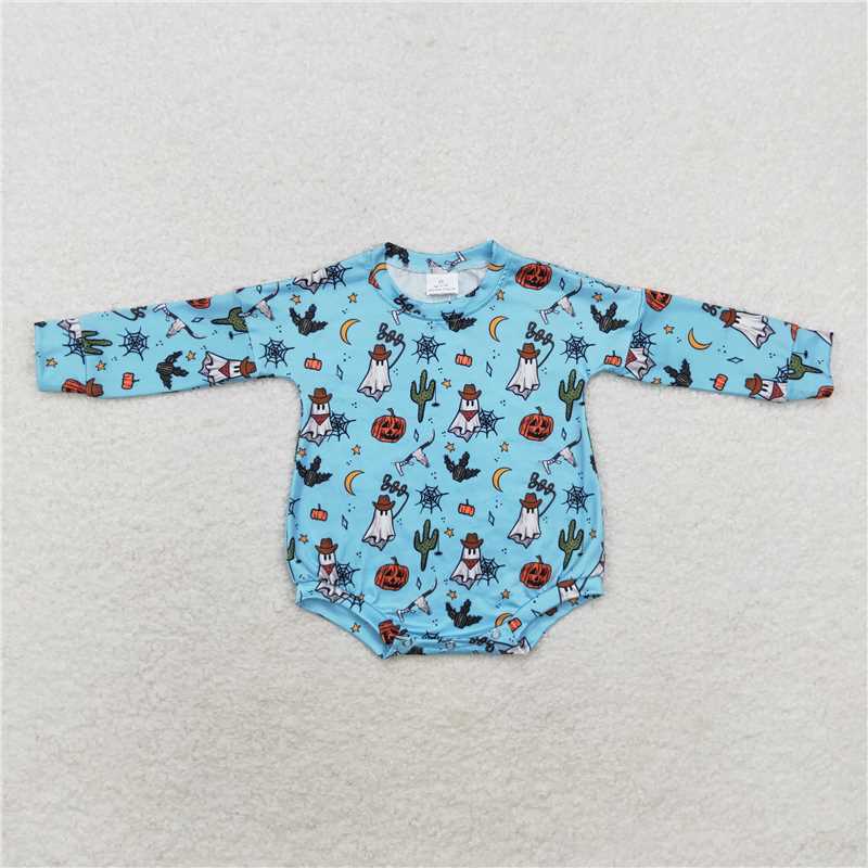 RTS LR1449 boo ghost cactus blue long-sleeved jumpsuit
