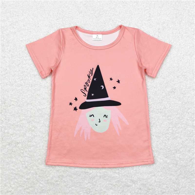 GT0697 Baby Girls Halloween Witch Short Sleeve Top pre-order