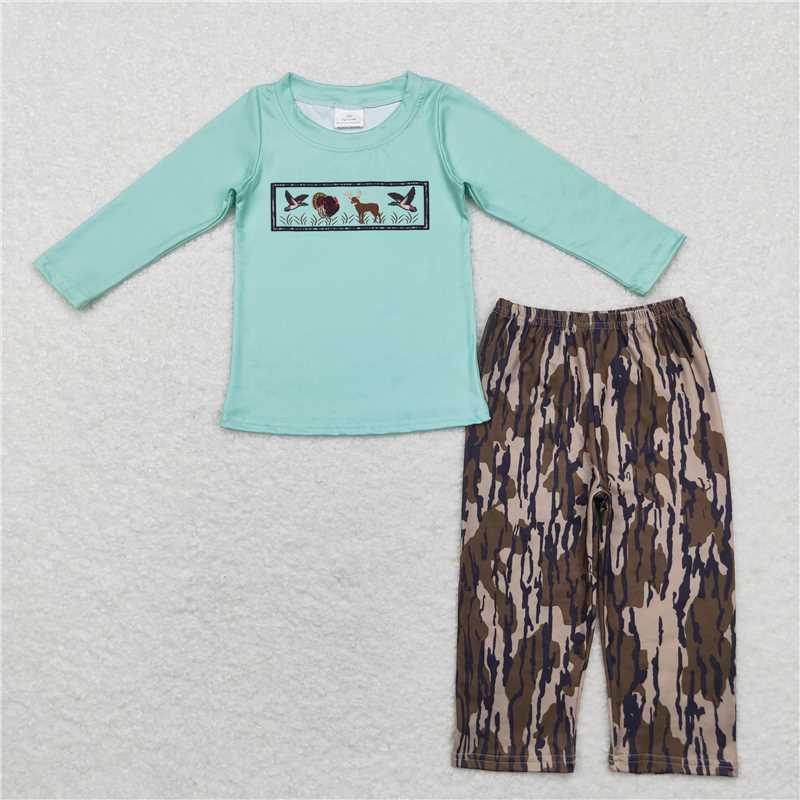 BLP0777Duck turkey deer top camo pants boys clothing