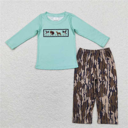 BLP0777Duck turkey deer top camo pants boys clothing