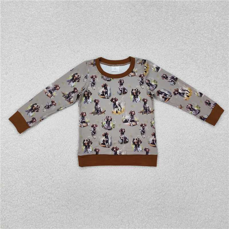 6 A30-1 Baby Boys Dog Hunting Field Long Sleeve Tee Shirts Tops Preorder