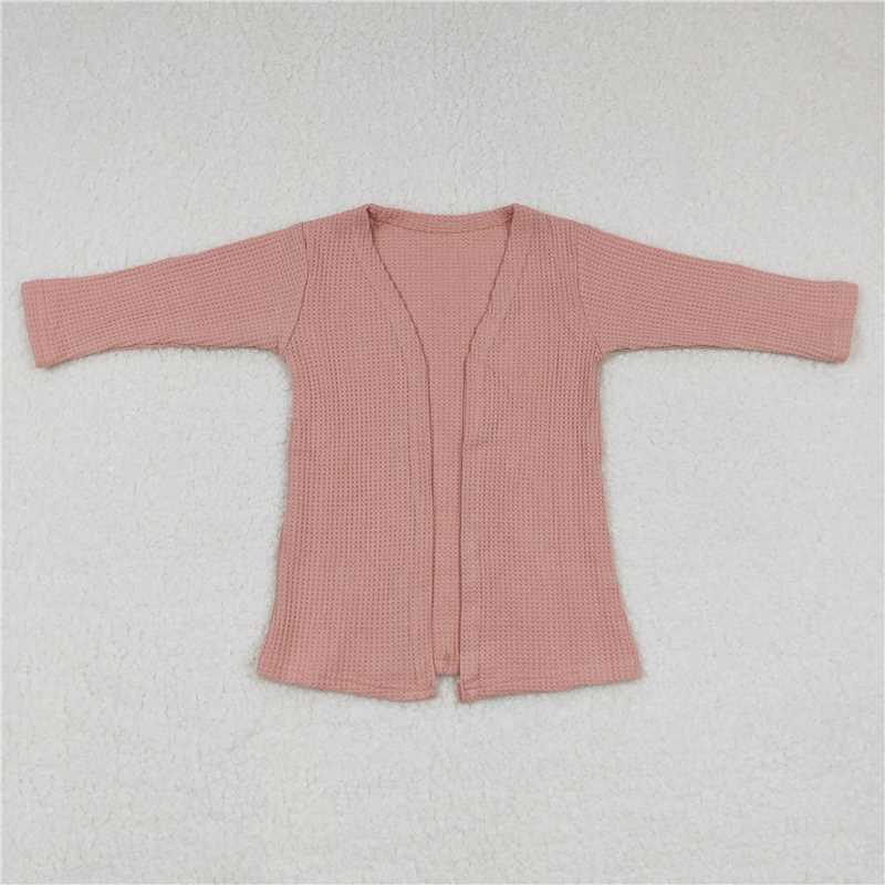 GT0248 Baby Girls Pink Color Long Sleeve Fall Cardigans Tops