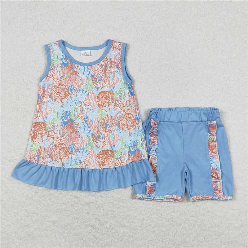 Baby Girls Pink Checkered Collar Sibling Sister Rompers Clothes Sets(复制)(复制)