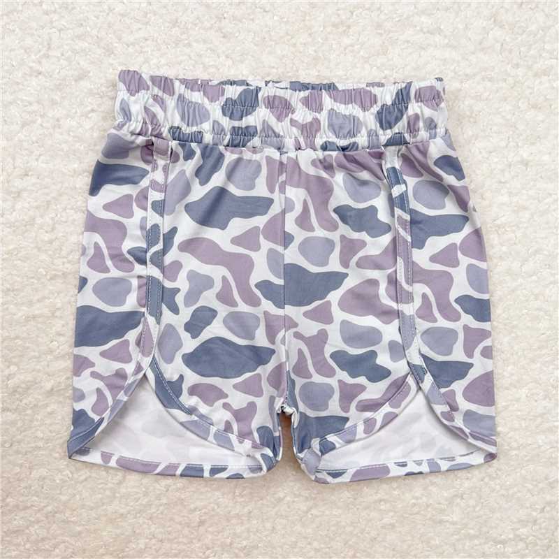 SS0361 Family Baby Girls Boys Grey Camo Summer Shorts Bottoms