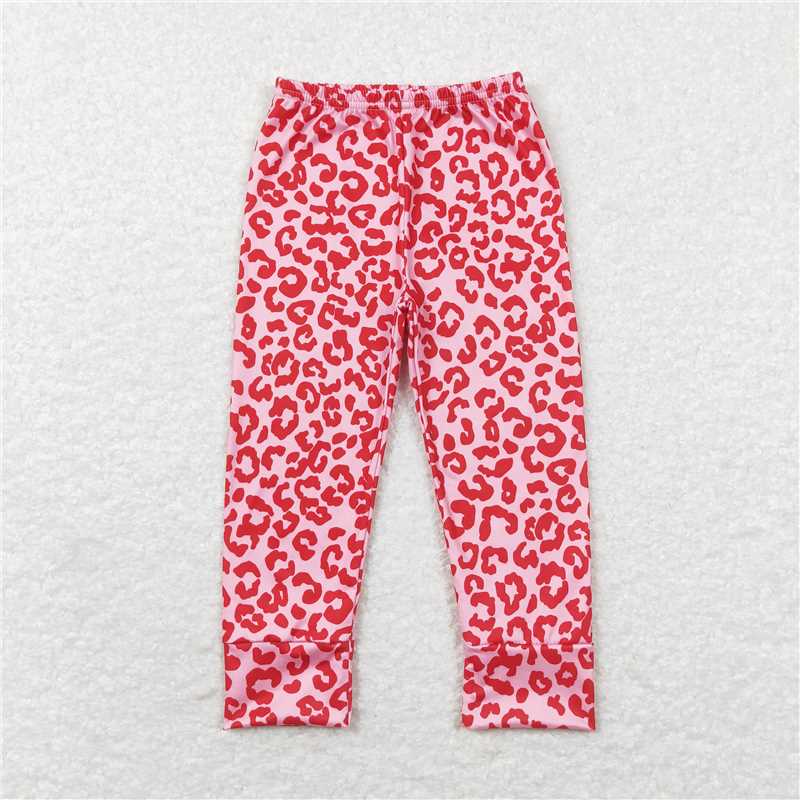 P0386 Baby Girls Toddler Pink Leopard Elastic Pants