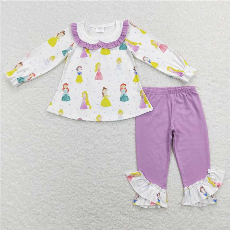 GLP0997Princess tunic lavender leggings girls clothing set