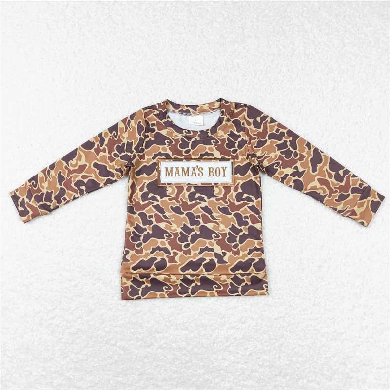 BT0476 Baby Girls Boys Camo Mother Father Day Long Sleeve Tee Shirts Tops
