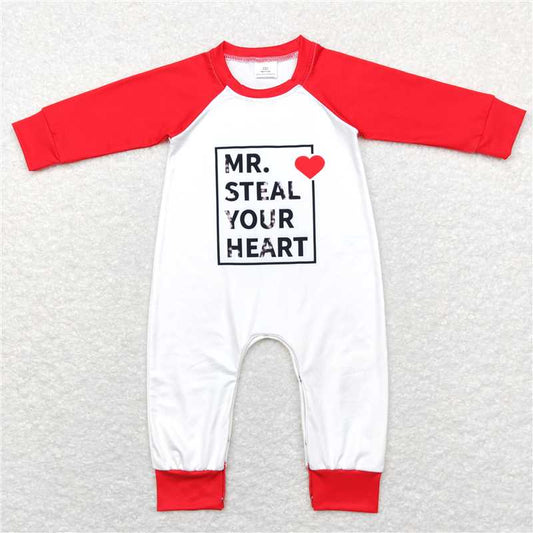 RTS LR0797 mr. steal your heart red and white long-sleeved jumpsuit