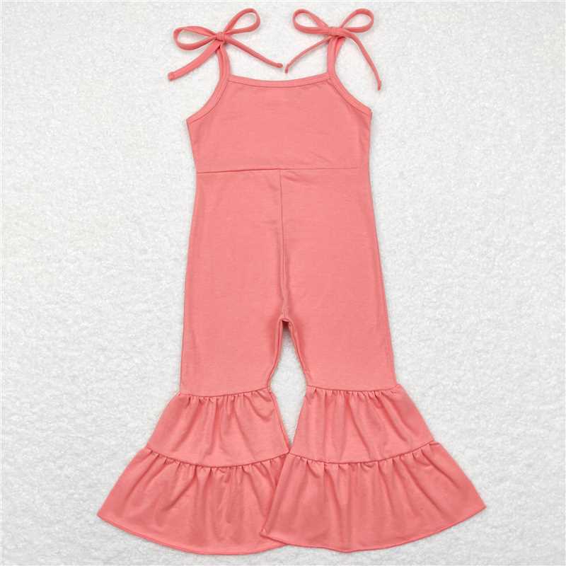 SR0715 Baby Girls Toddler Watermelon Straps Bell Pants Jumpsuits