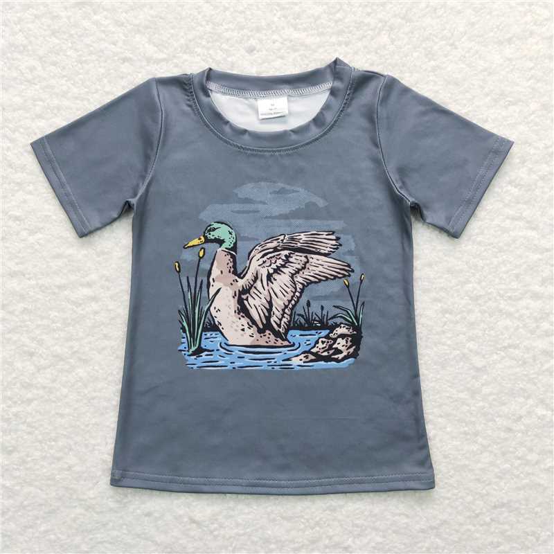 BT0508 Baby Boys Hunting Mallard Duck Short Sleeve Tee Shirts Tops