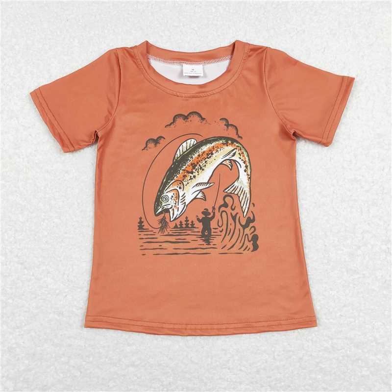 BT0507 Baby Boys Fishing Short Sleeve Tee Shirts Tops