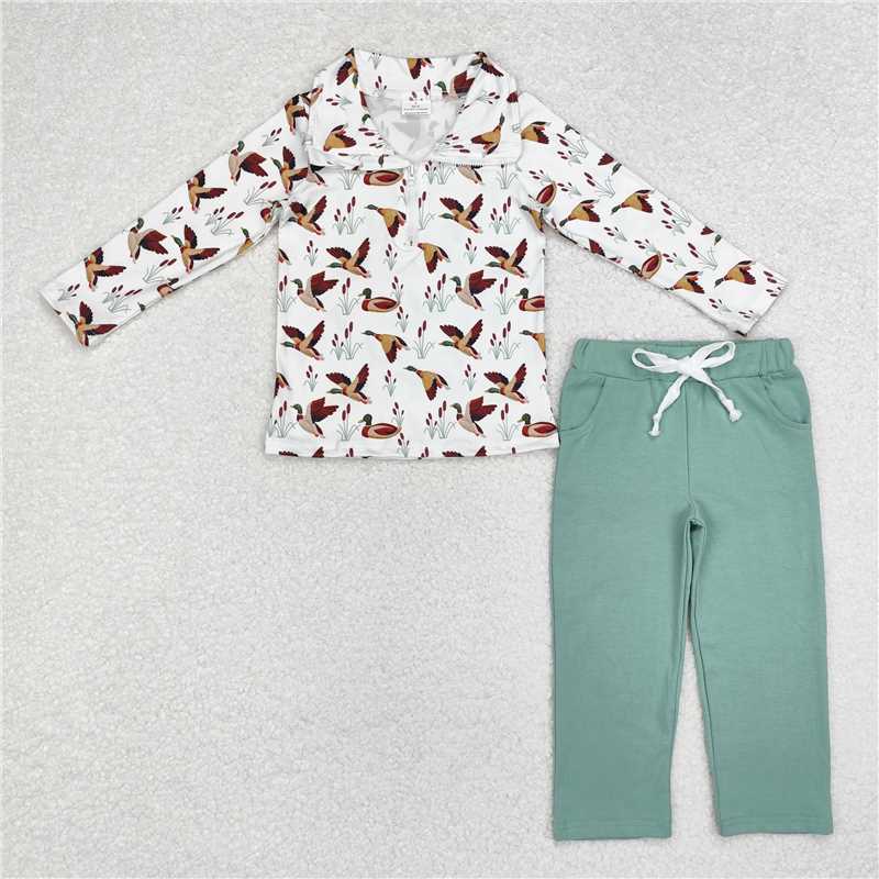 BLP0907Duck zip hoodie pocket pants hunting boy clothing
