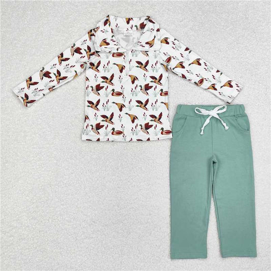 BLP0907Duck zip hoodie pocket pants hunting boy clothing