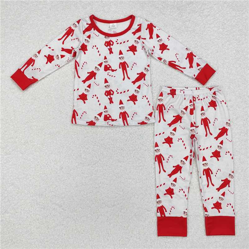 Baby kid Christmas hat figurine red long-sleeved trousers suit & romper