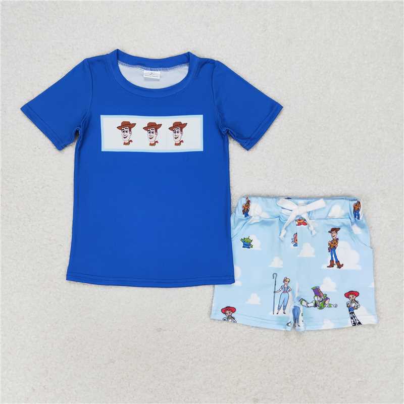BSSO0892 RTS NO MOQ Baby Boys Summer Boys Outfits Baby Boys Toy Short Sleeve Tee Shirts Tops Shorts Clothes Sets