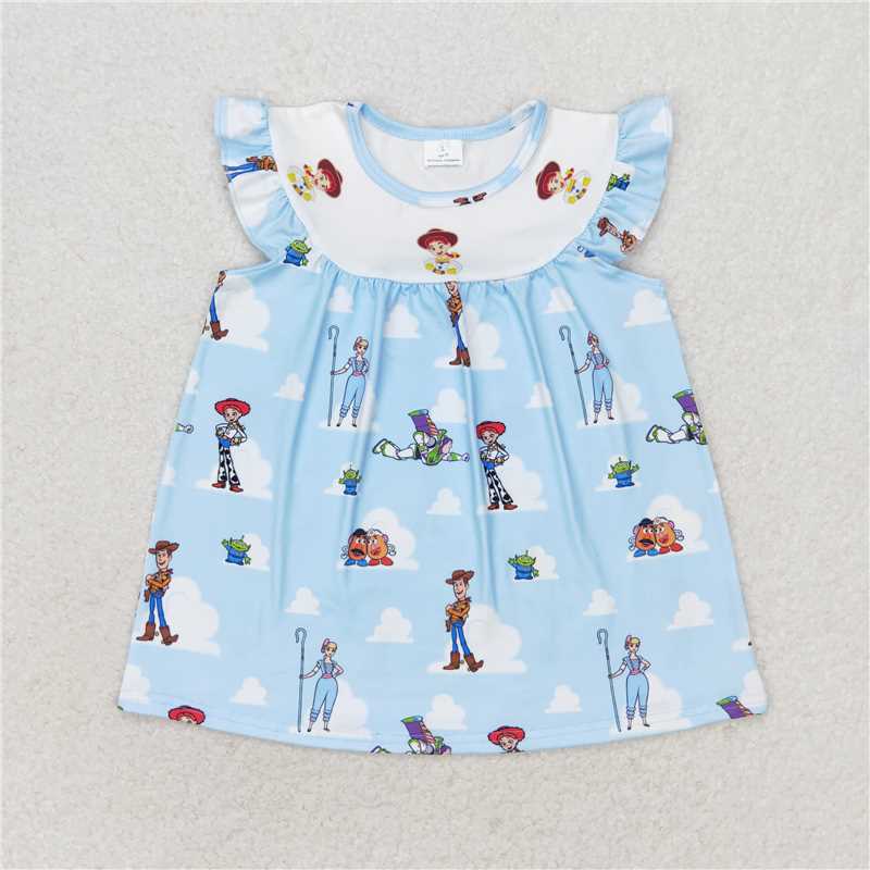 GT0592 Baby Girls Cartoon Toy Tunic Top