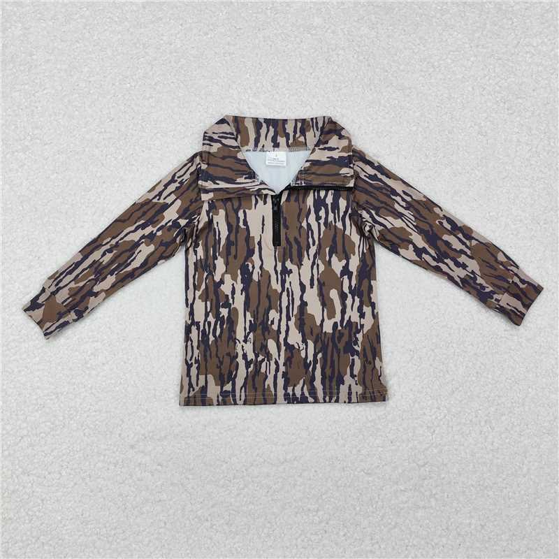 BT0957 Baby Boys Bottomland Long Sleeve Zip Pullovers Tops