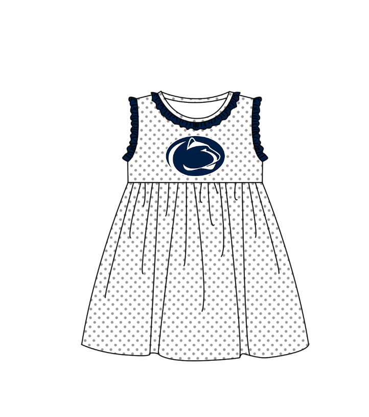 CUSTOM MOQ 5 Sibling Boys Baby Girls Blue Top Shorts Clothes Set Knee Length Dress Rompers