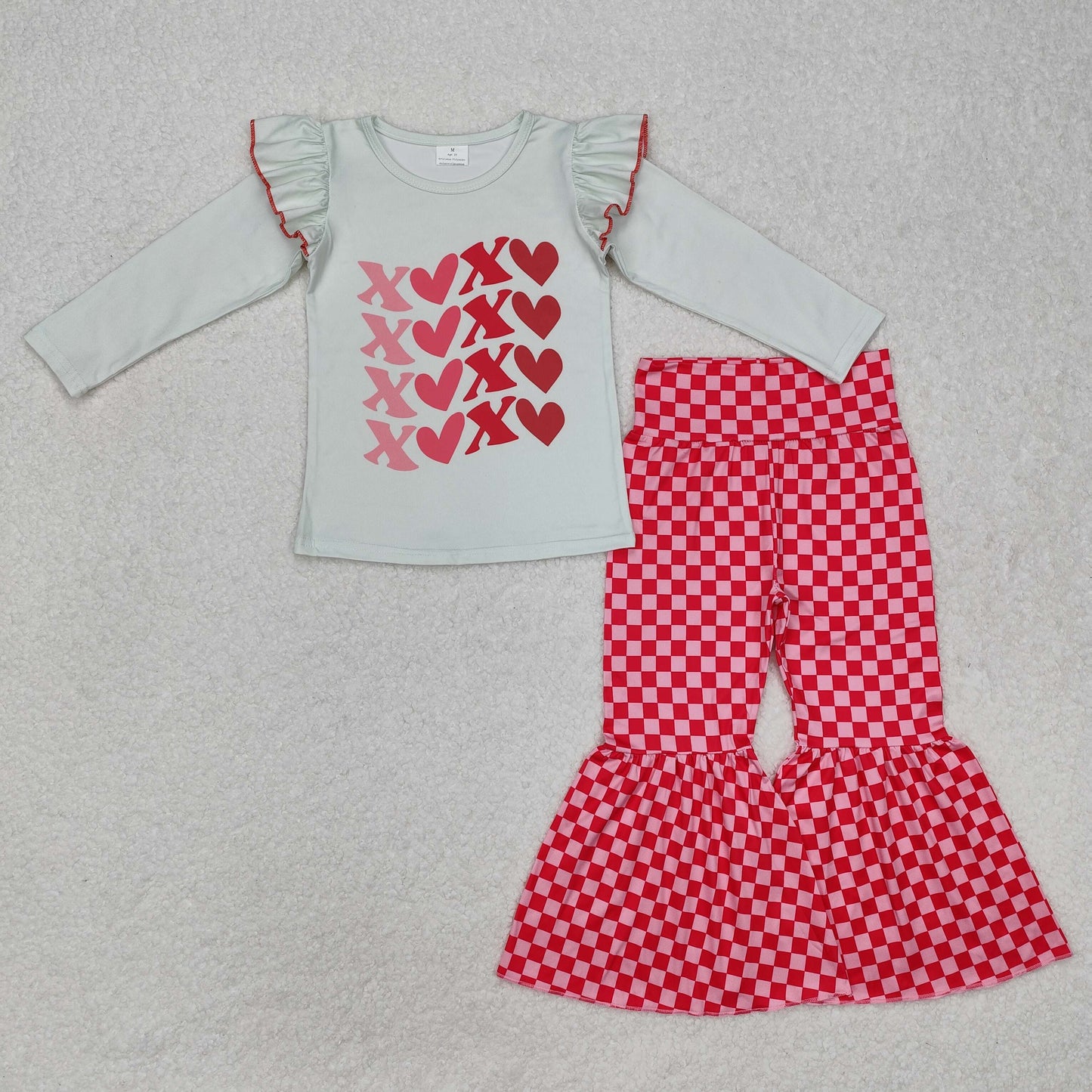 Girls long sleeve trousers heart suit trousers