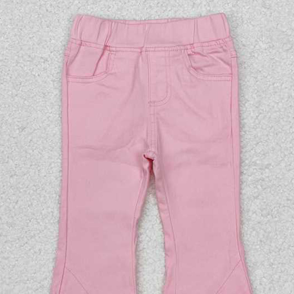 P0463 New Rts No Moq 8-9 Days By Air Arrived it Pink pockets tassels kids girls jeans
