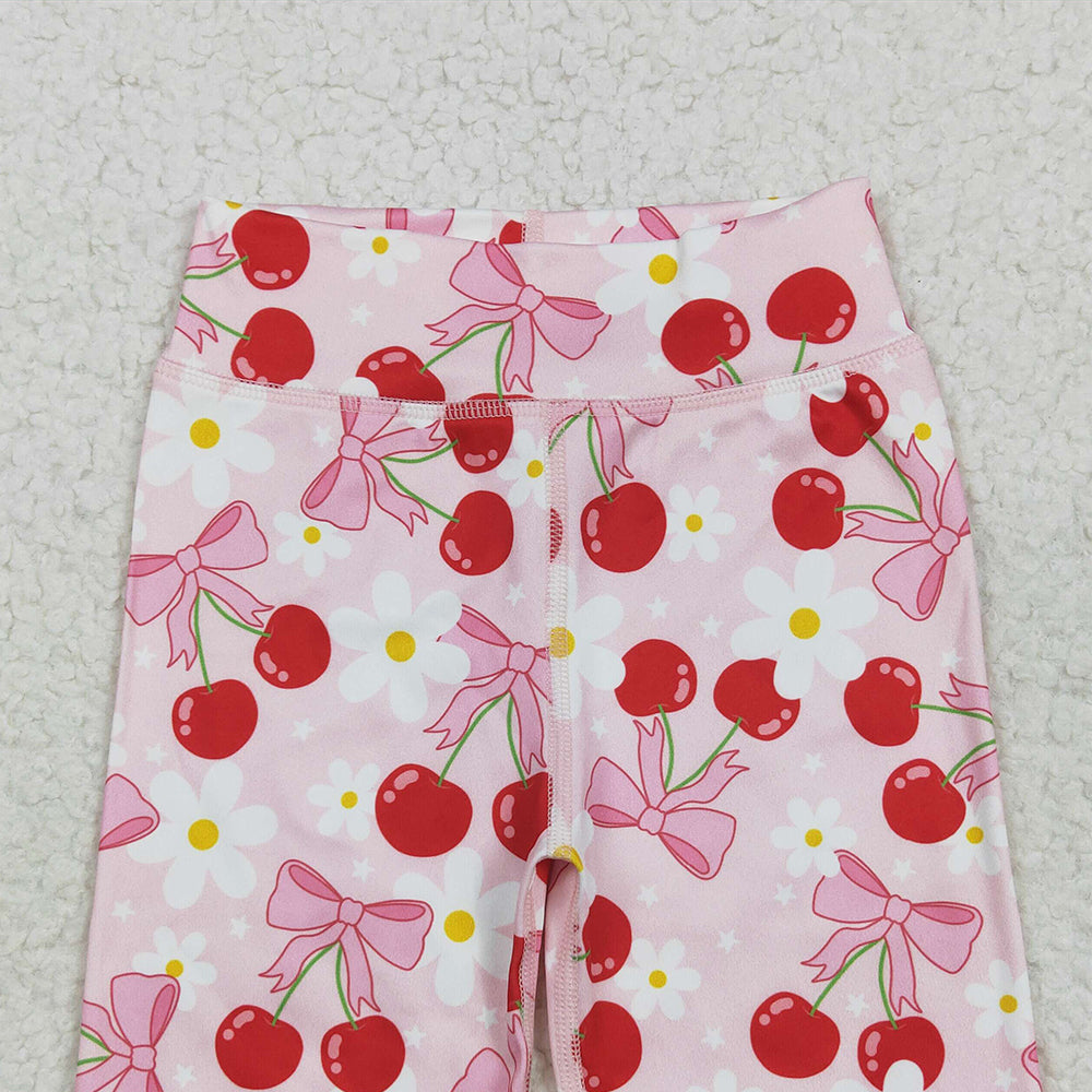 6.21 SS0541 RTS NO MOQ Baby Girls Yoga Shorts Baby Girls Pink Bows Flowers Biking Shorts Bottoms