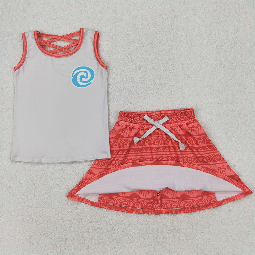 6.11 GSD2073 RTS NO MOQ Baby Girls Summer Outfits Sleeveless top skirt princess toddler girls clothes
