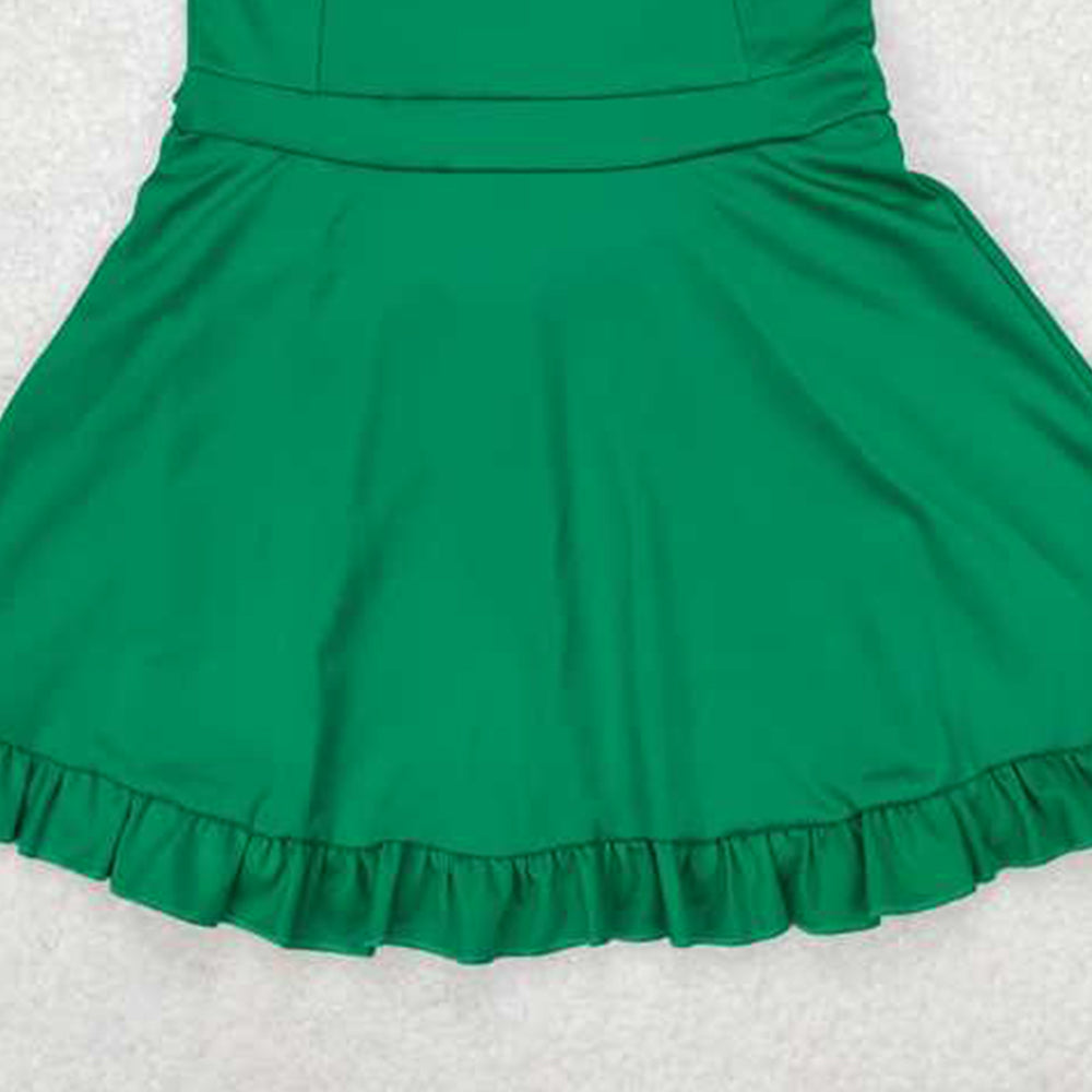 USA Shop (in stock) S0444 RTS NO MOQ Baby Girls Sport Dress Acive Wear With Under Shorts