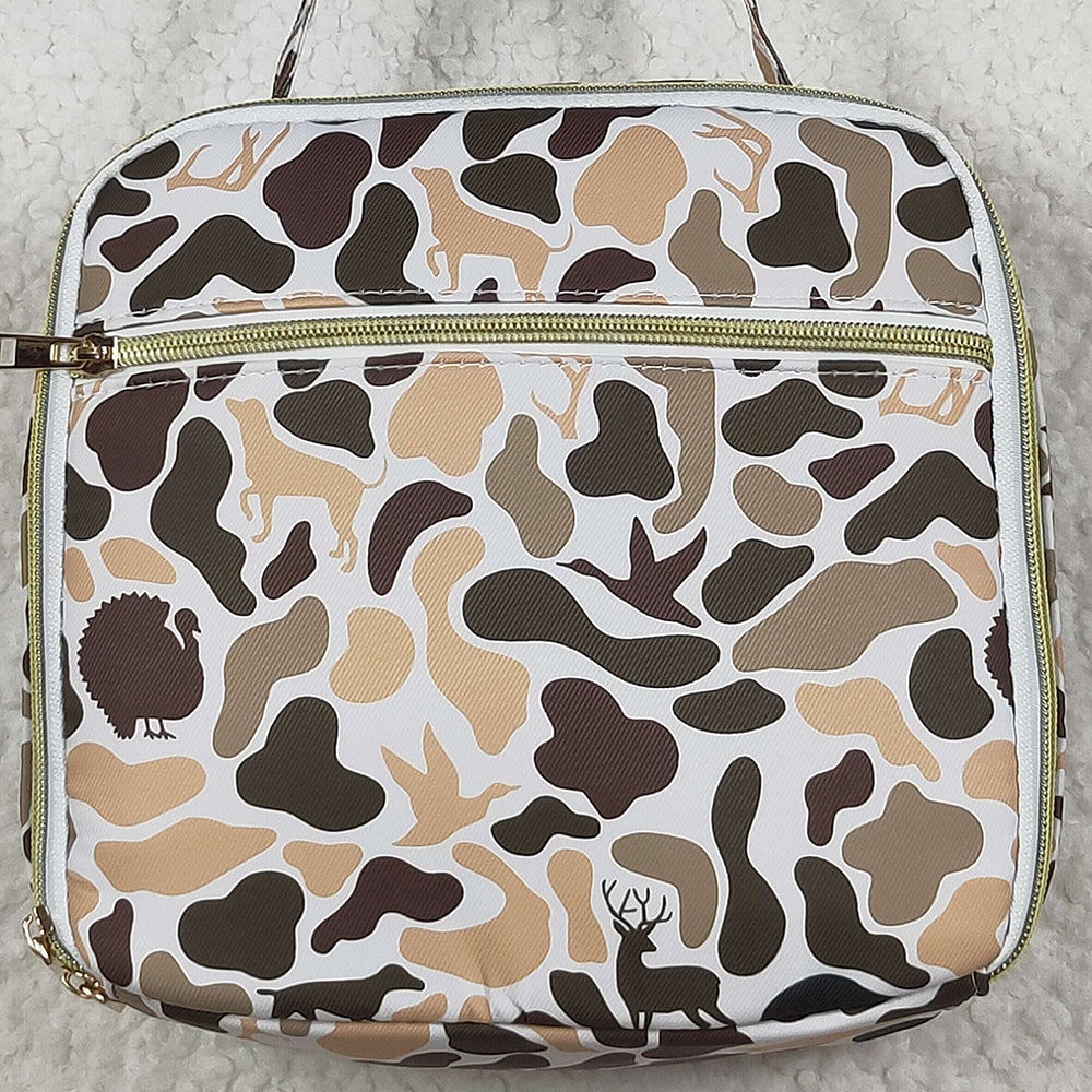 USA Shop (in stock) BA0305 Baby Bags Green Deer Western Camo Print Zipper Lunch Bags