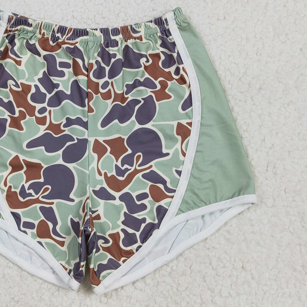 7.15 SS0529RTS NO MOQ Baby Girls Shorts Baby Girls Green Camo Shorts Bottoms
